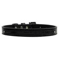 Unconditional Love 38 in.  10mm Faux Croc Two Tier Collars Black Large UN763504